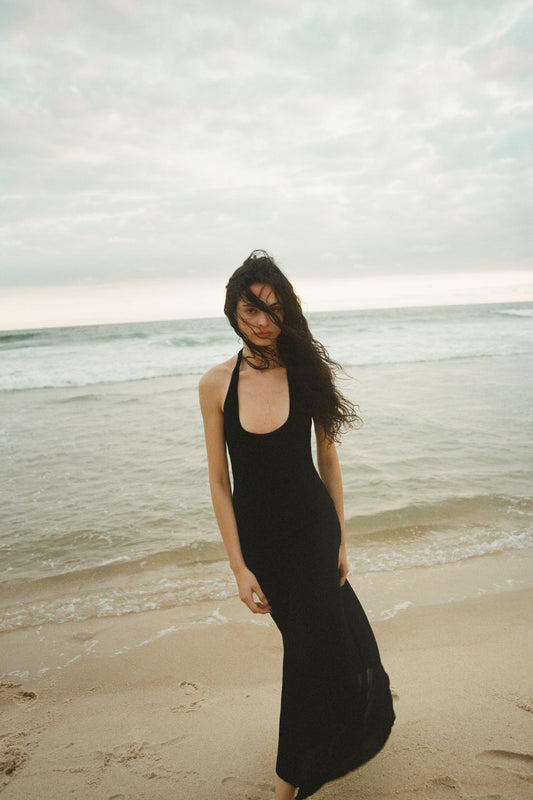 VESTIDO PUNTO COMBINADO